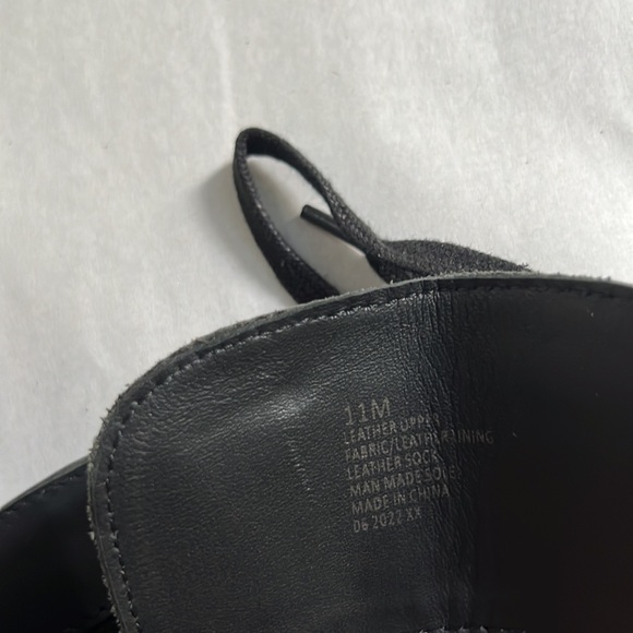 Antonio Melani Black Dylan Buckle Leather Lug Sole Combat Booties. - Picture 8 of 15